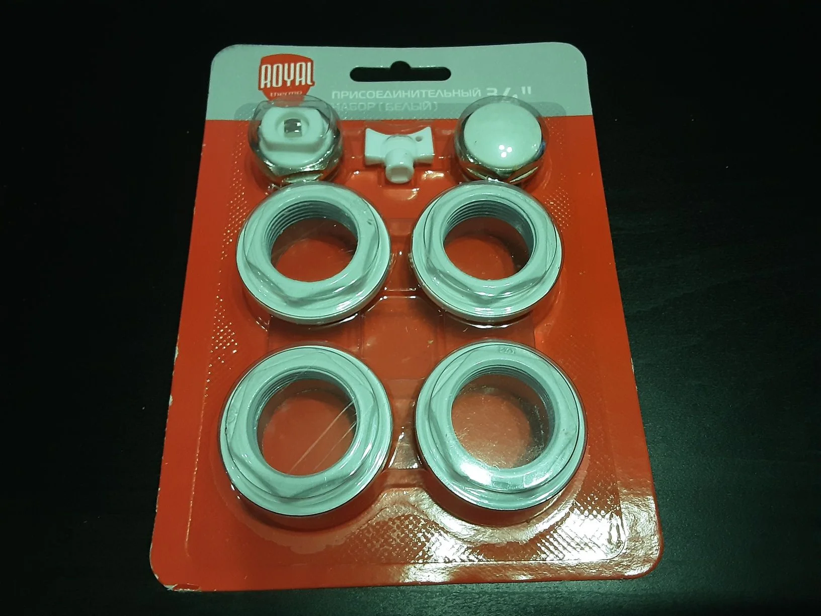 Фото - Комплект монтажный Royal Thermo 1”х 3/4" белый