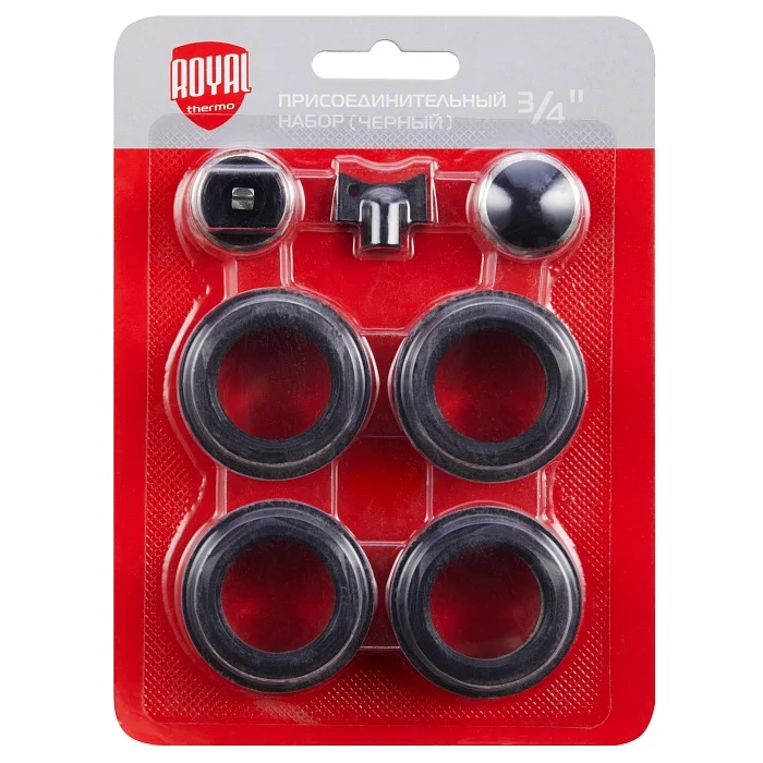 Фото - Комплект монтажный Royal Thermo 1”х 3/4" черный