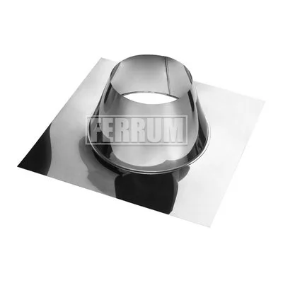 Крышная разделка прямая с юбкой (430/0,5) D210. FERRUM