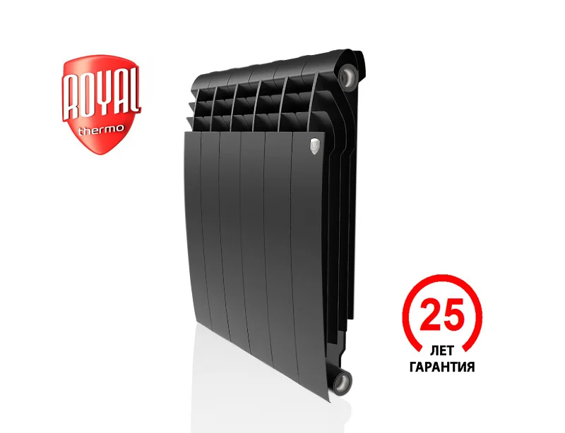 Фото - Радиатор "Royal Thermo" BiLiner 500 Noir Sable (12 секц. Чёрный)