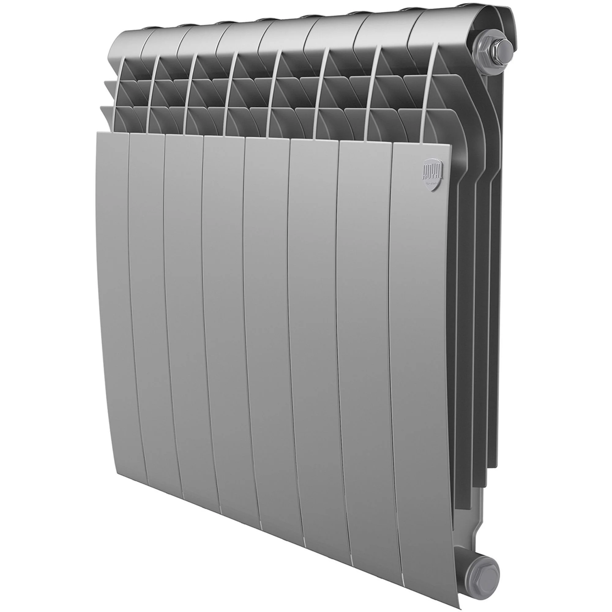 Фото - Радиатор "Royal Thermo" BiLiner 500 Silver Satin (8 секц. Серебро)