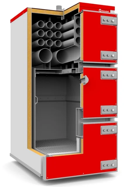 Фото - Котел Heiztechnik Q Max Plus 750 кВт (контроллер Heiztechnik Logic 250 / комплект чугунных колосников / вентилятор / инструмент для чистки)