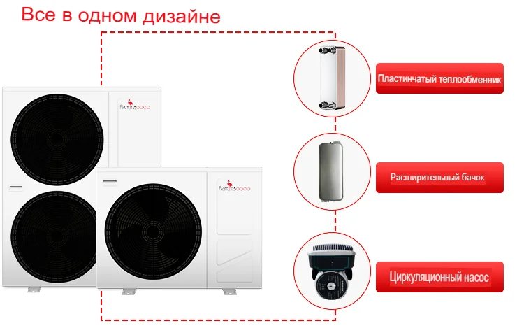 Фото - Тепловой насос Flamingo FLM-AHP-005HC32S 16.5 кВт