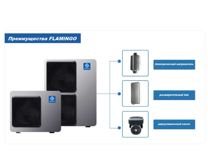 Фото - Инверторный тепловой насос NL-FLM30-100II/R290 10 кВт (-25-45℃)