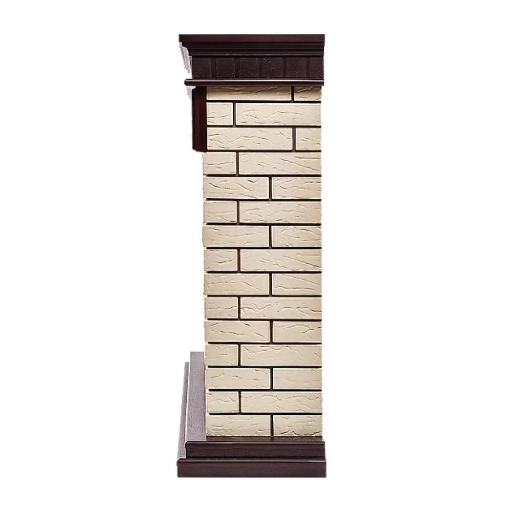 Фото - Портал Firelight Bricks 25 камень бежевый, шпон темный дуб