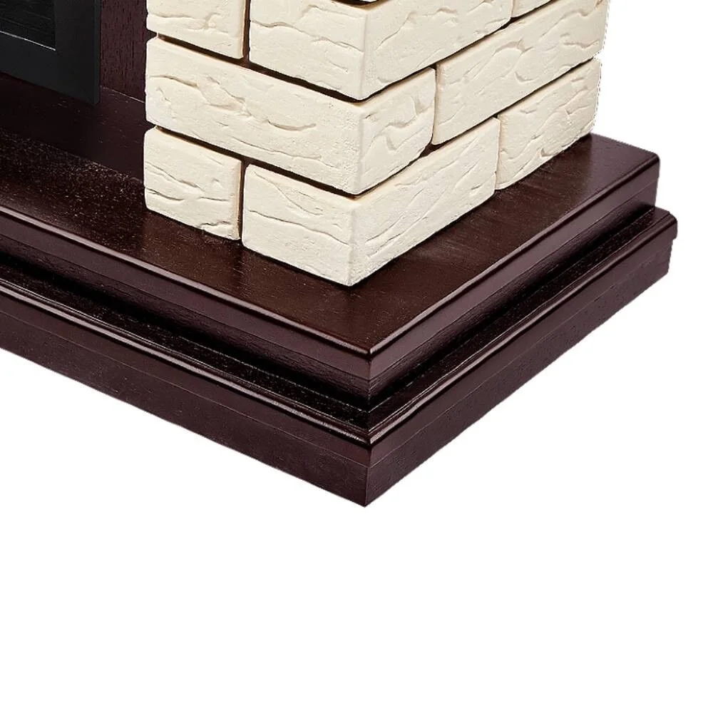 Фото - Портал Firelight Bricks 25 камень бежевый, шпон темный дуб