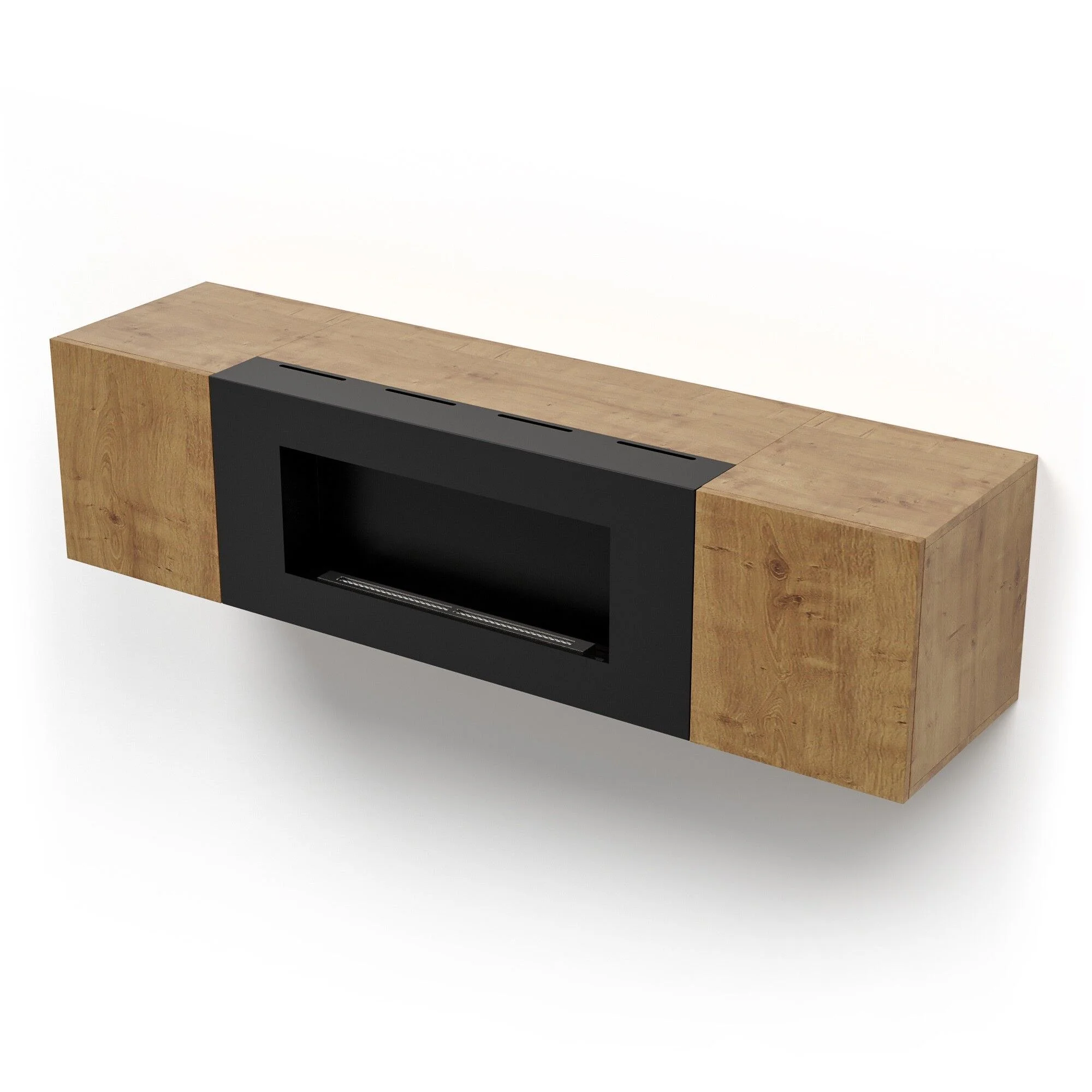 Фото - Тумба с биокамином Firelight BFP-P1600 дуб вотан