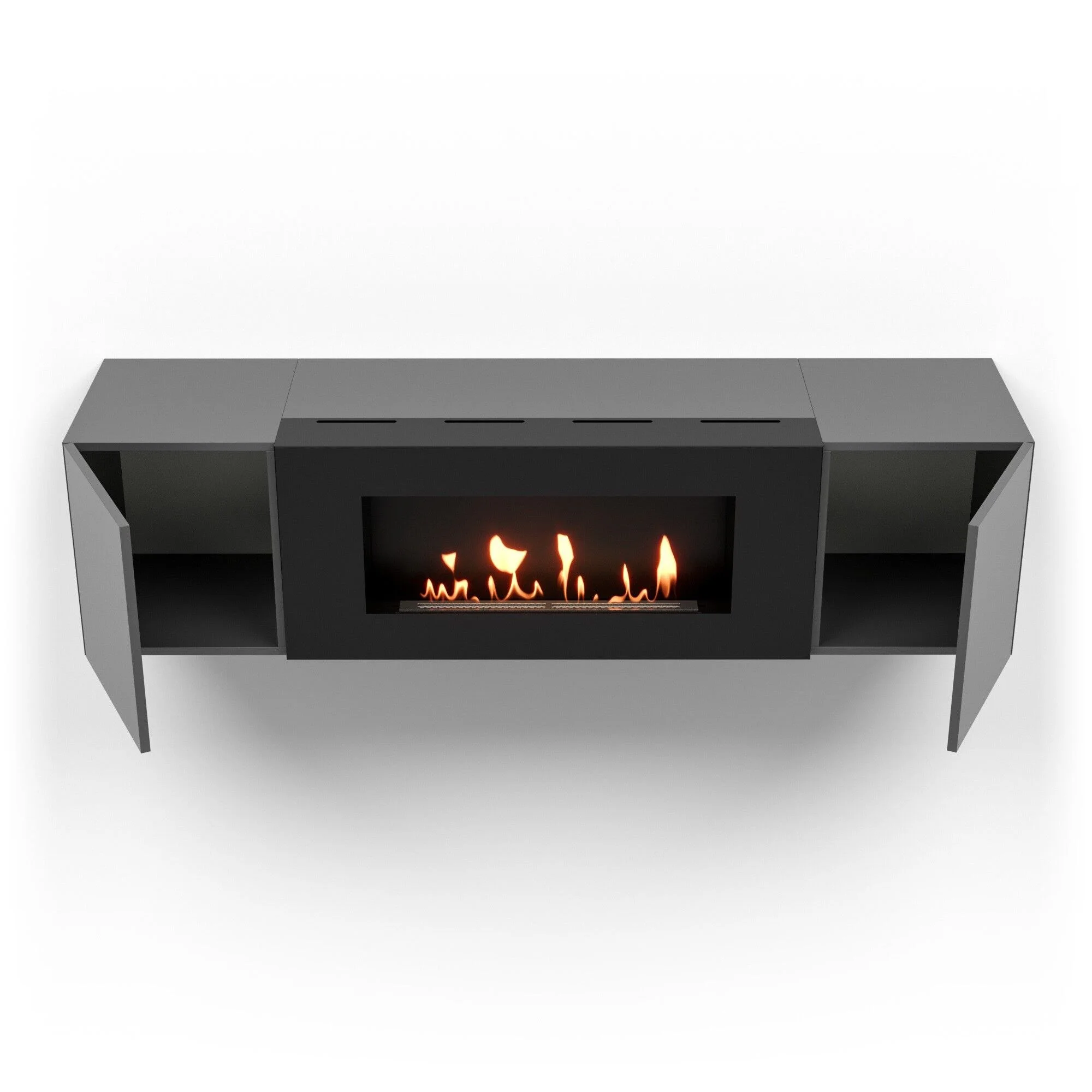 Фото - Тумба с биокамином Firelight BFP-P1600 графит
