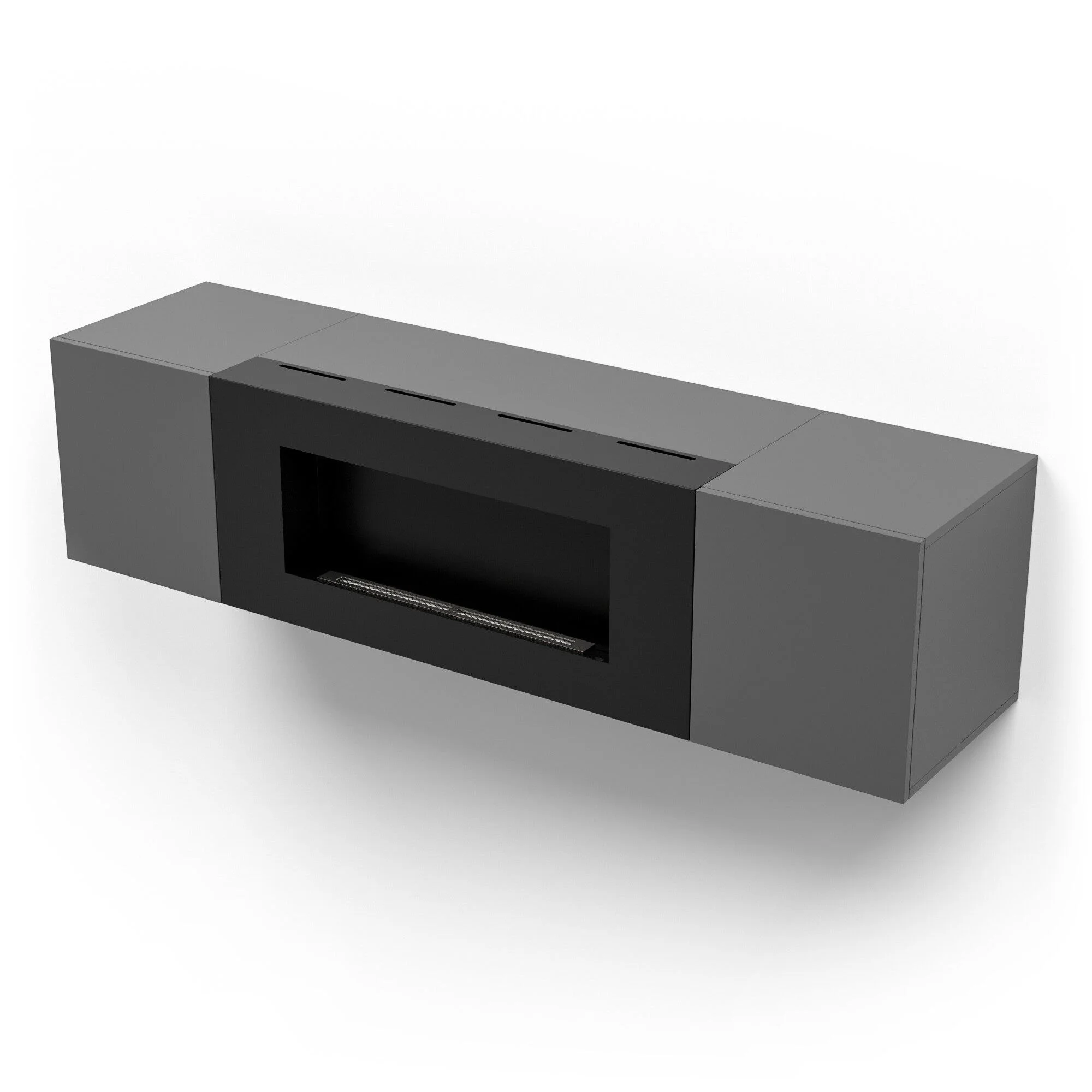 Фото - Тумба с биокамином Firelight BFP-P1600 графит