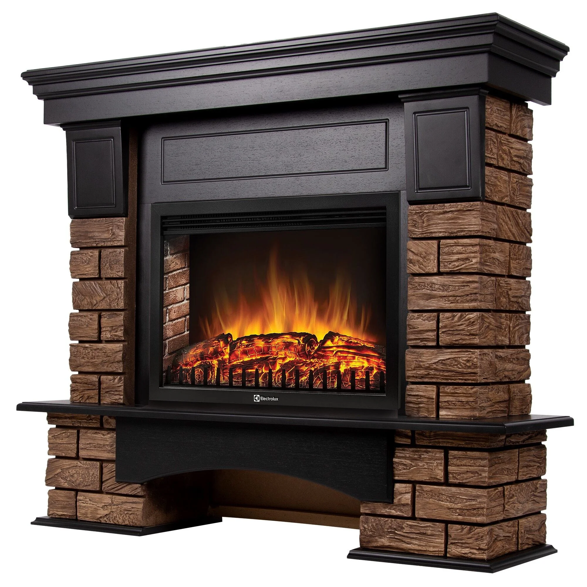Фото - Портал Firelight Forte Wood 25 камень темный, шпон венге