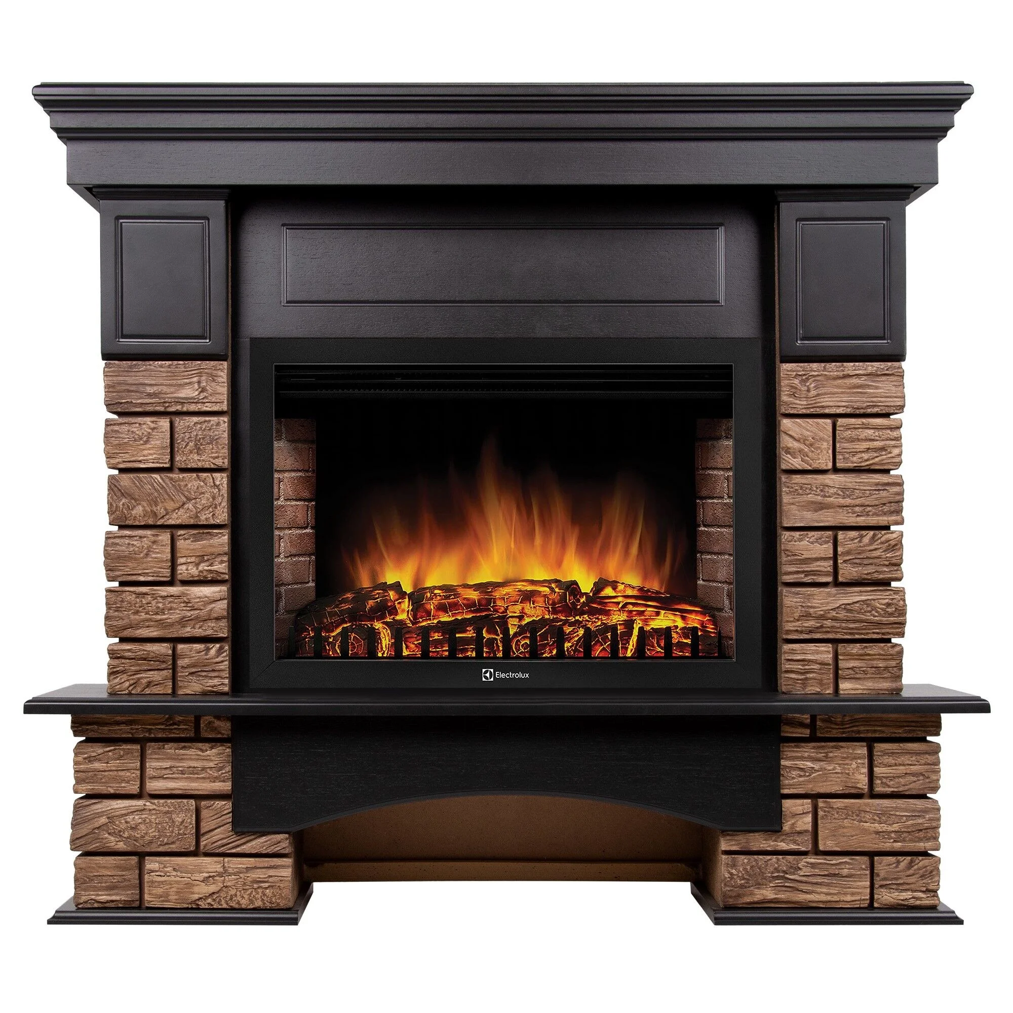 Фото - Портал Firelight Forte Wood 25 камень темный, шпон венге