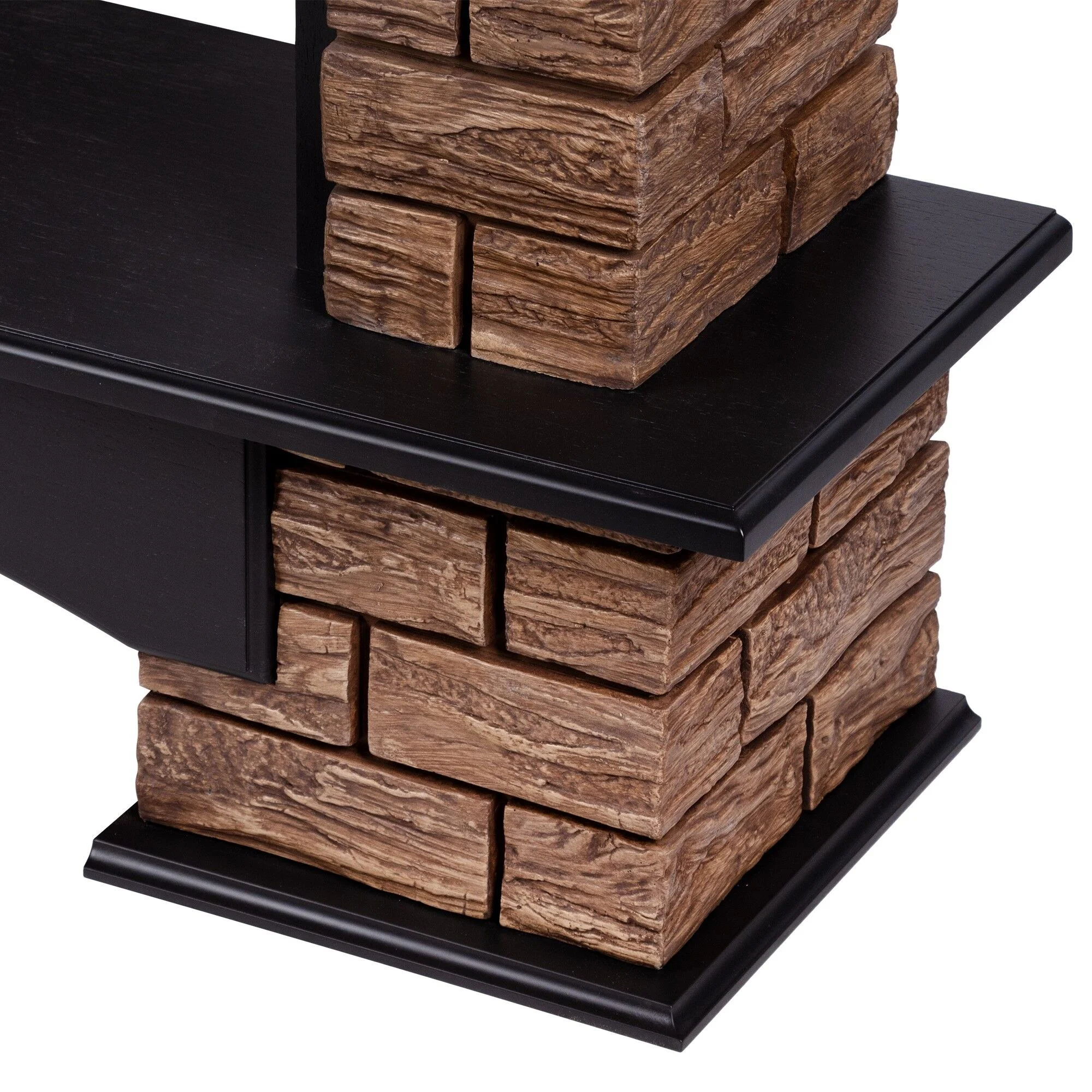 Фото - Портал Firelight Forte Wood 25 камень темный, шпон венге