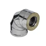 Сэндвич-колено 90° (430/0,5мм + нерж.) D150х210. FERRUM
