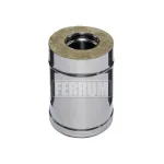 Сэндвич труба 0,25м (430/0,5мм + нерж.) D120x200. FERRUM